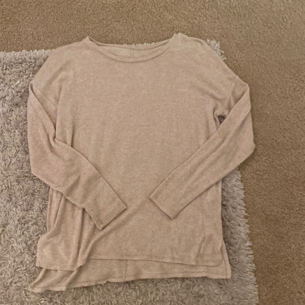 American Eagle Soft + Sexy Plush Tan Sweater